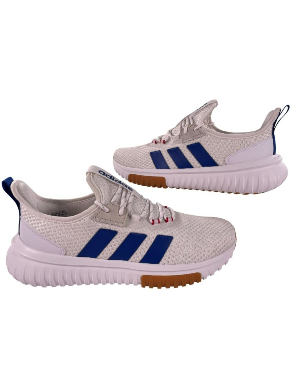 Adidas Kaptir 4.0 Sneakers White & Blue Running Cloudfoam Men's Size 9.5 NEW